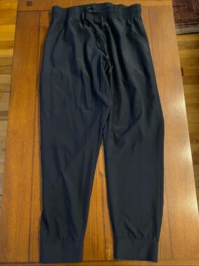 Women's Black Elastic-Waist Jogger Sweatpants